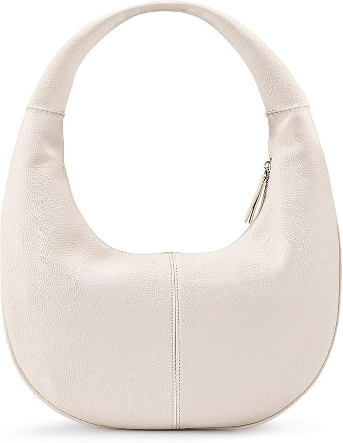 Crescent Shoulder Bag for Women Half Moon Hobo Bags Soft Leather Trendy Purse | Amazon (US)