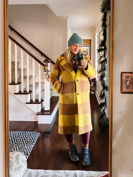 A checked coat and a colored hat is always a good idea. Coat is true to size - I’m wearing an 8 and am 5’3 - Love, Claire Lately

Jacket, outerwear, color, Boden, madewell, lululemon leggings, favorite socks, Sorel boots, gift, holiday 

#LTKGiftGuide #LTKCyberWeek #LTKSeasonal