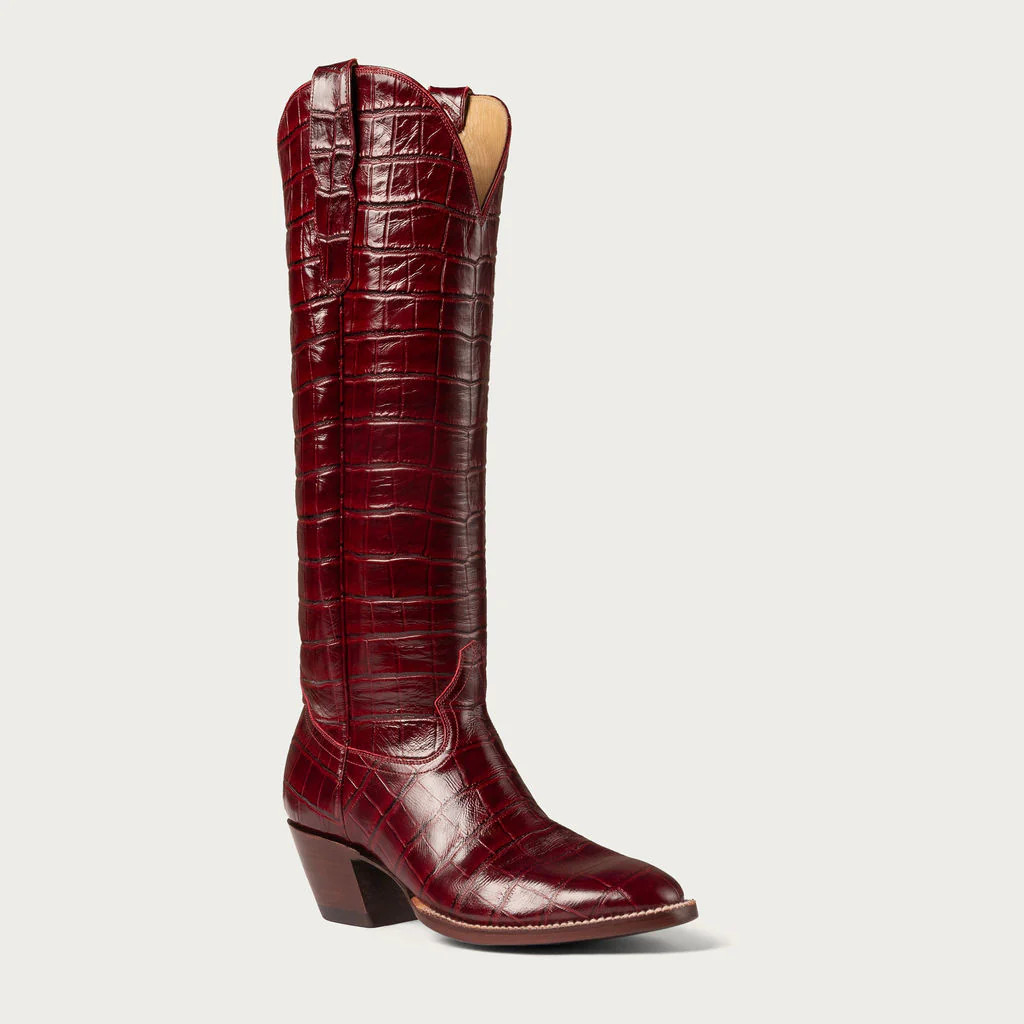 The Sangria Croc Soho Boot | CITY Boots