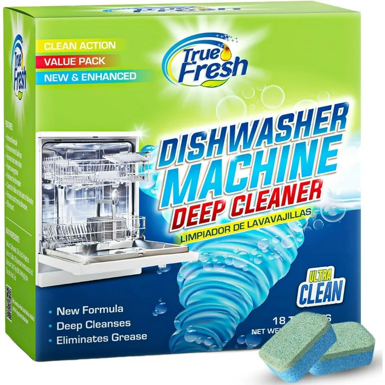 True Fresh Dishwasher Cleaner Tablets 18 Pack - Deep Clean Dishwasher Cleaning Tablets to Remove ... | Walmart (US)