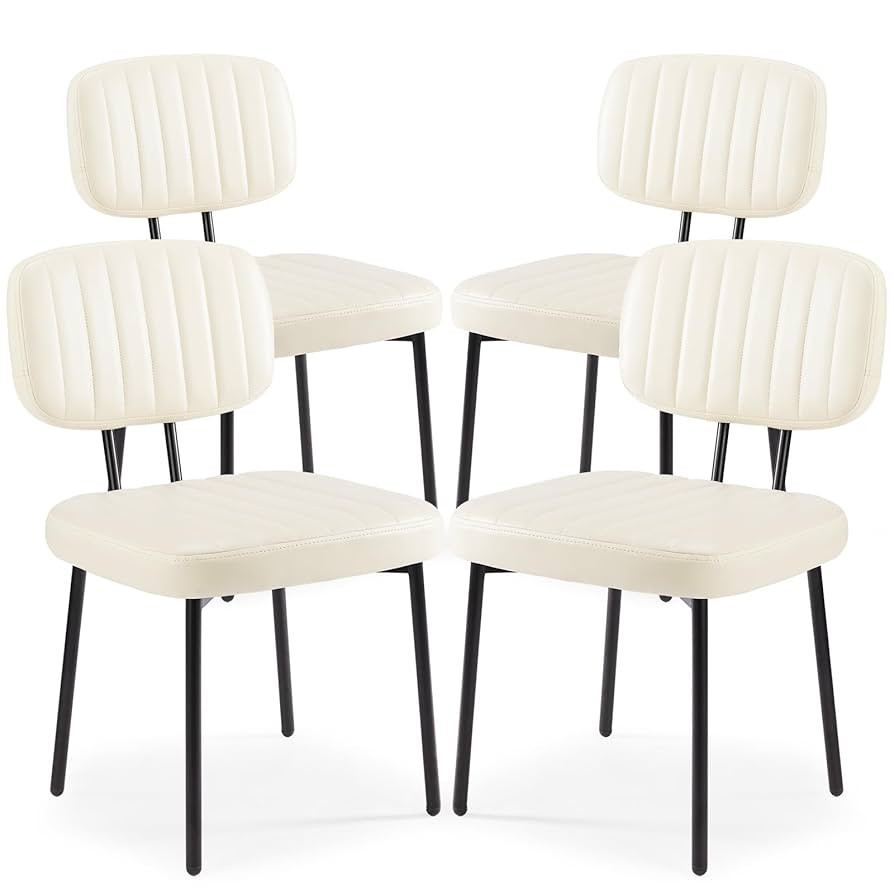 Sweetcrispy Dining Chairs Set of 4, Upholstered Mid Century Modern Kitchen Dining Room Accent Cha... | Amazon (US)