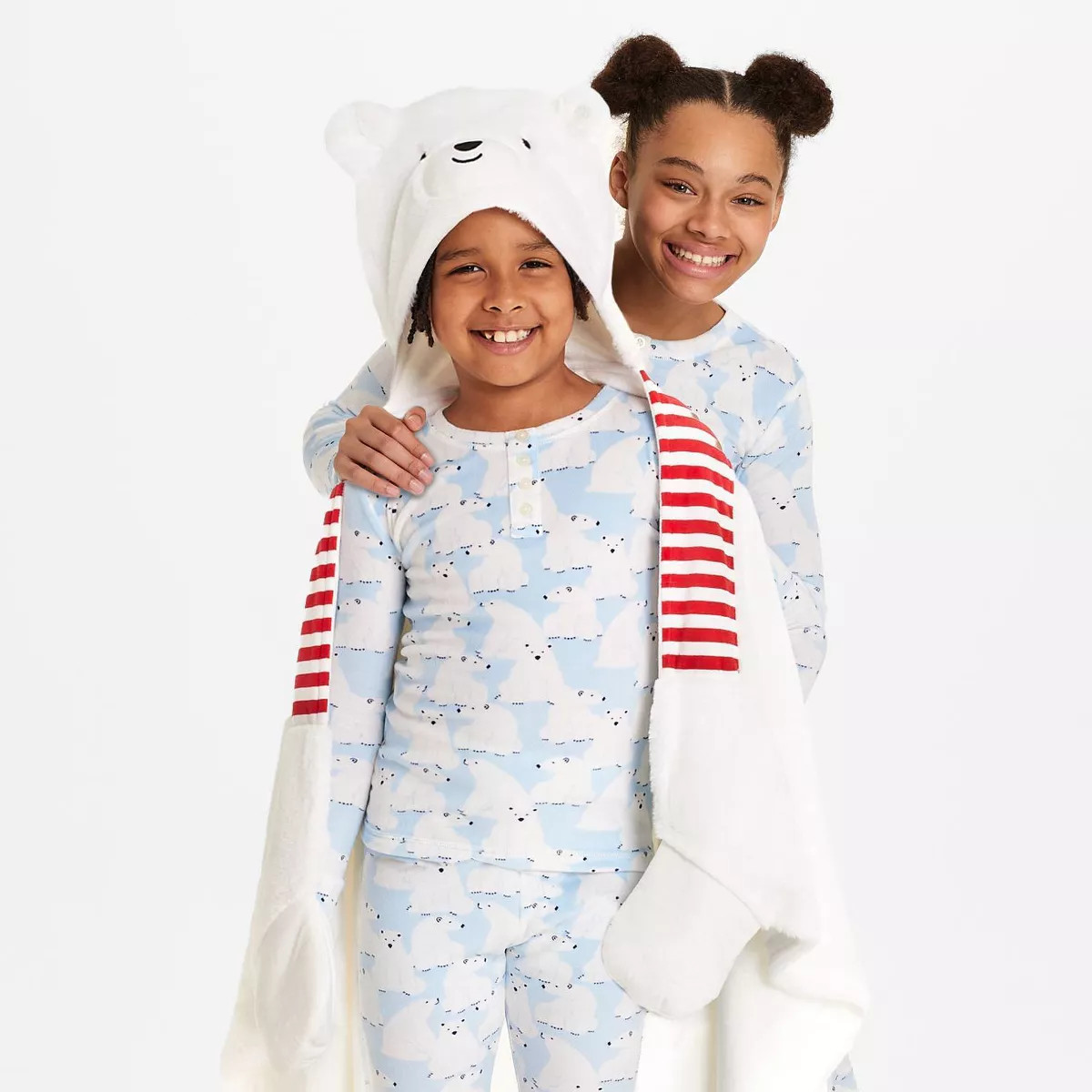 Polar Bear Holiday Matching Family Pajama Wearable Blanket - Wondershop™ White | Target