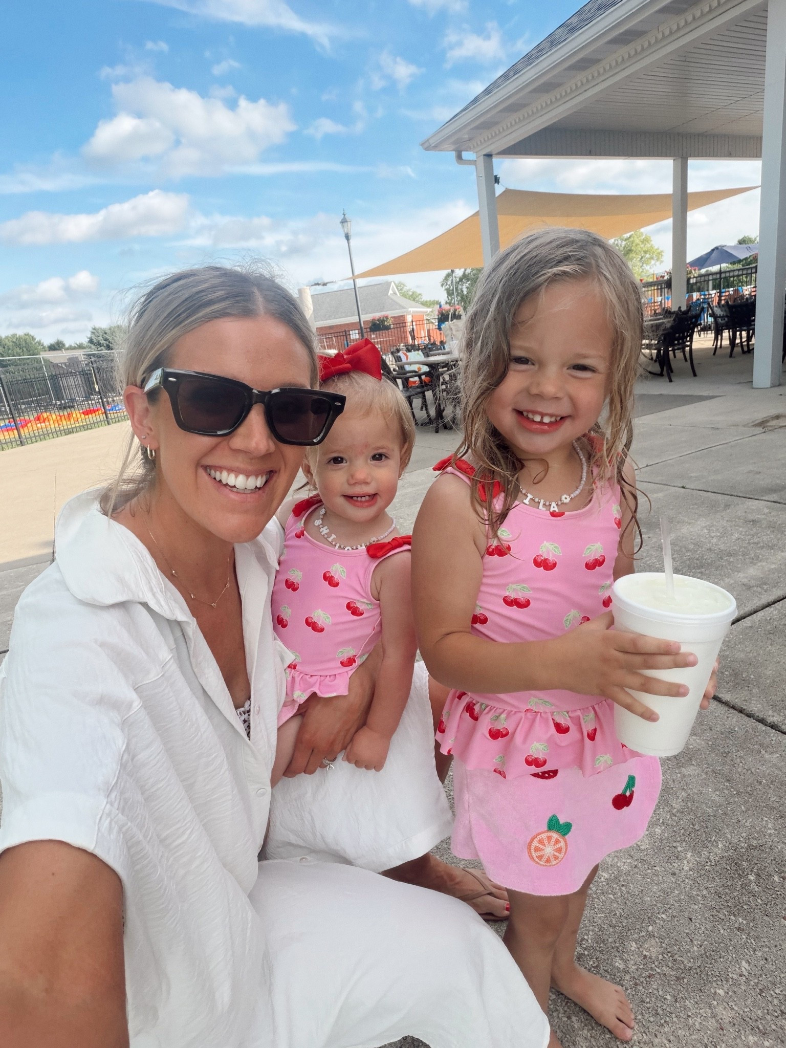 The girls matching swimsuits + swim skorts are from @Gymboree! They are SO cute and run true to size ☀️

#LTKmomlife #LTKBaby #LTKKids
