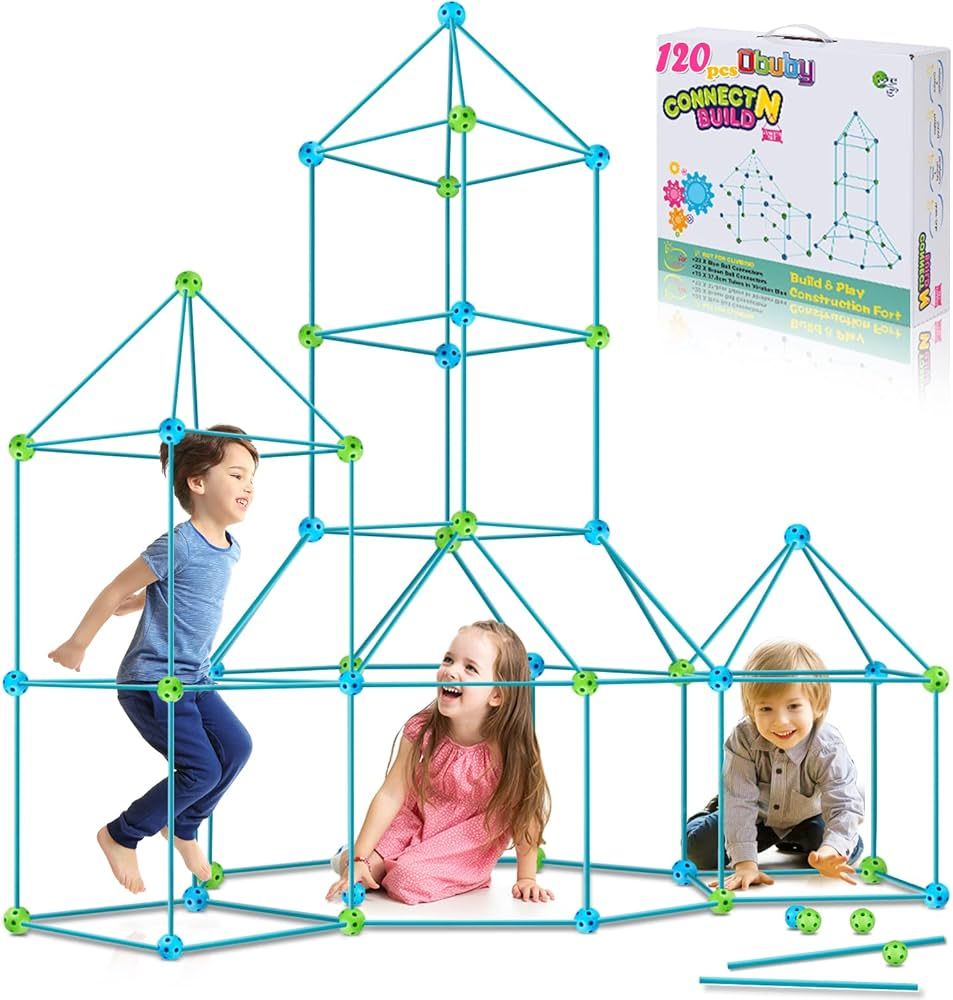 Kids Fort Building Kit 120 Pieces Construction STEM Toys for 5 6 7 8 9 10 11 12 Years Old Boys an... | Amazon (US)