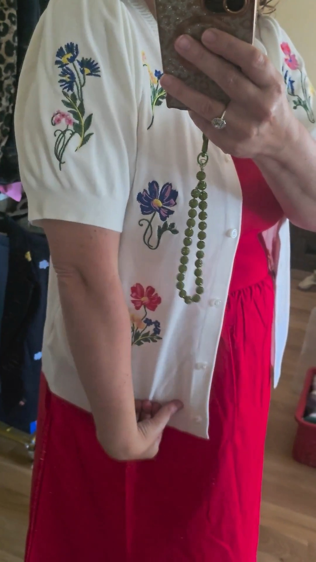 This #walmartfashion sweater is WORTH IT the flowers are all embroidered and this looks so much more expensive than it is. #livinglargeinlilly 
Wearing a size XL in the sweater and L in the dress 

#LTKgrwm #LTKdayinmylife #LTKMidsize