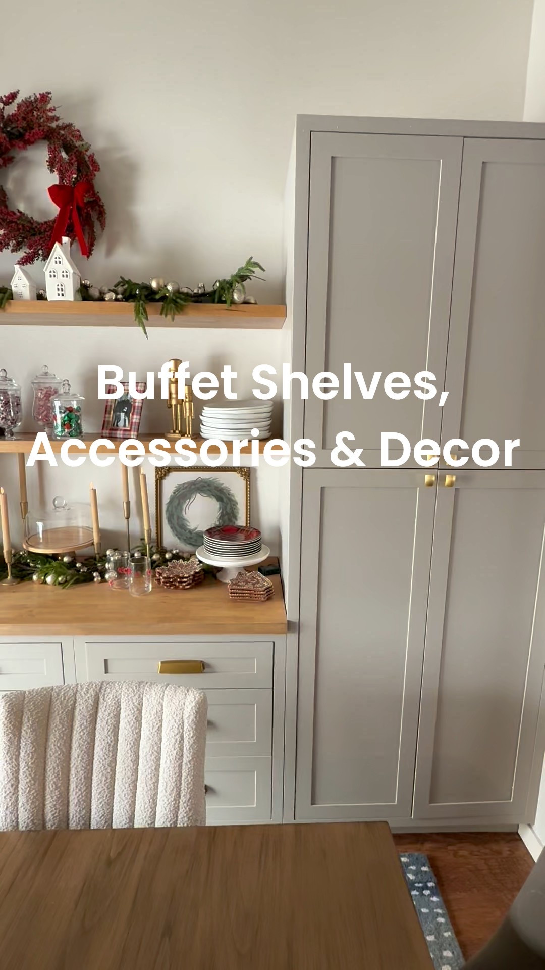 Buffet styling and build details you can shop. I used these shelves, countertops, mini fridge, and decor pieces to finish and style this entire wall. These are the exact items that pulled everything together once the cabinets were in place.
Shop the full look below.


#ltkhome #ltkdiy #ltkhomedecor


#LTKHome #LTKHoliday