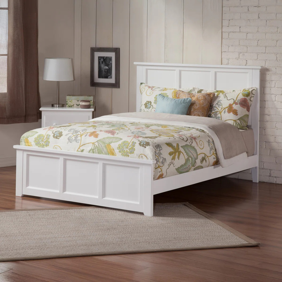 Amear Solid Wood Foundation Bed with Matching Footboard | Wayfair North America