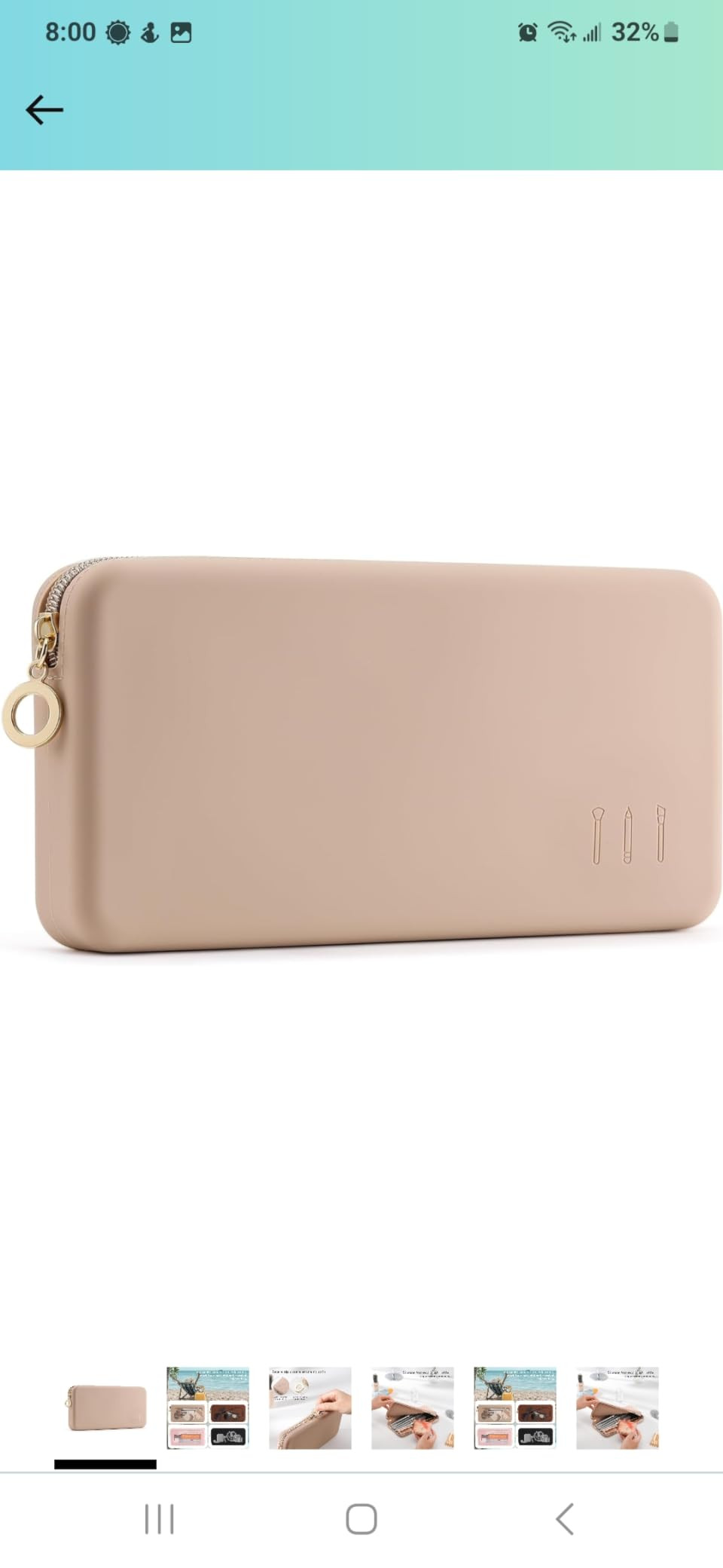 FVION Zipper Makeup Brushes Bag For Travel, Large Silicone Makeup Brush Holder, Make Up Brushes P... | Amazon (US)