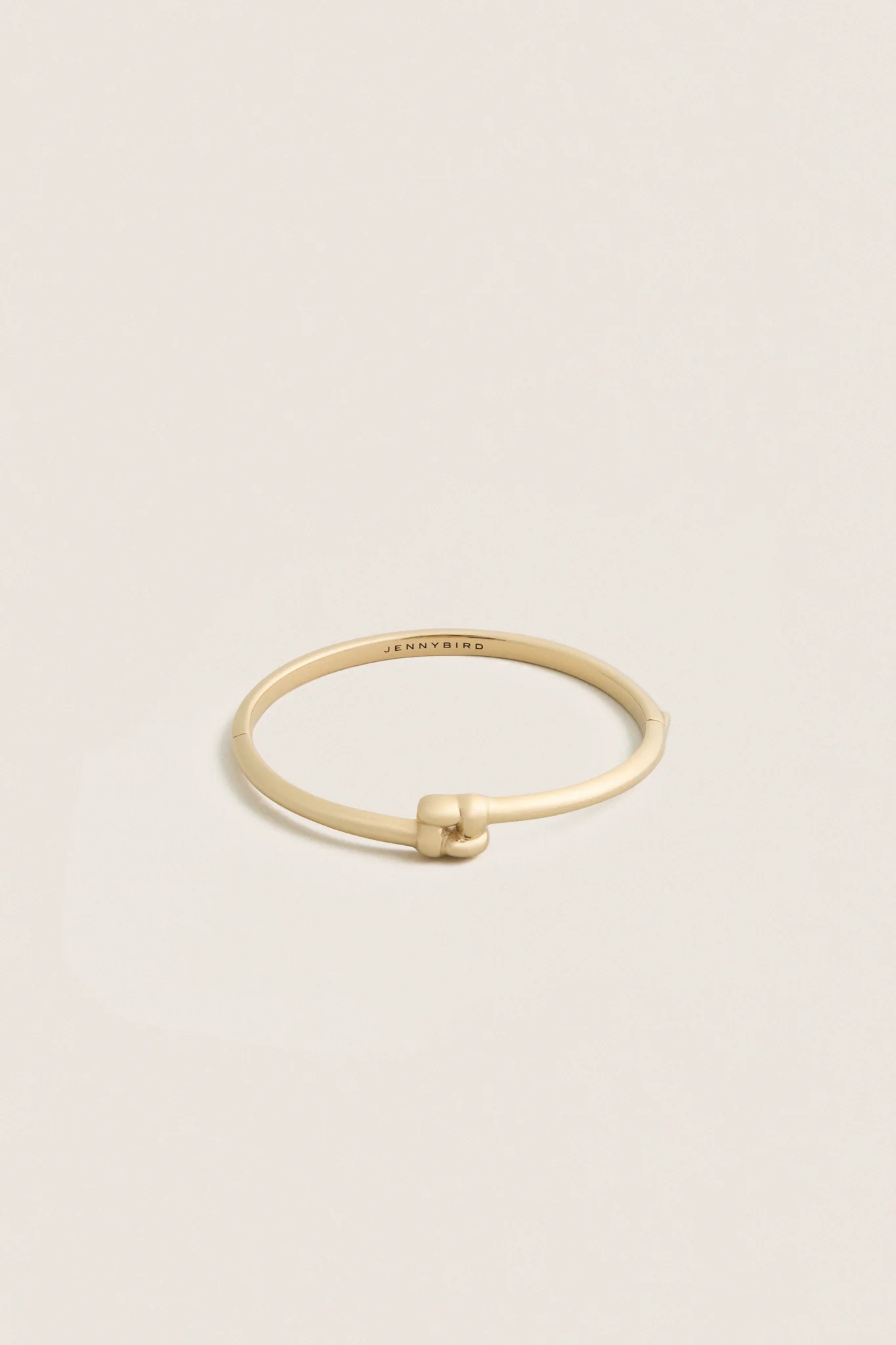 High Polish Gold Slim Woven Square Bangle | Tuckernuck (US)