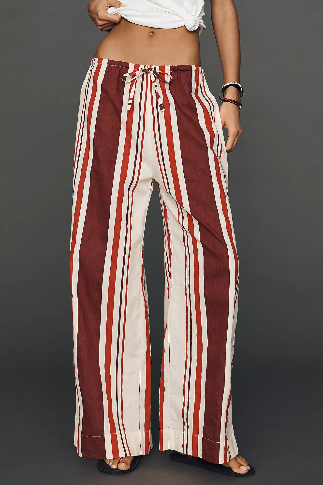 Jula Cotton Low-Rise Pants | Anthropologie (US)