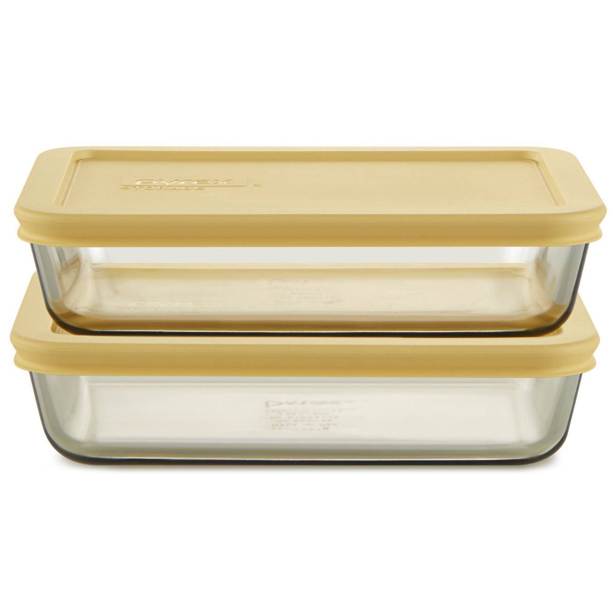 Pyrex 4pc 24oz Rectangle Glass Open Baking Dishes Yellow | Target