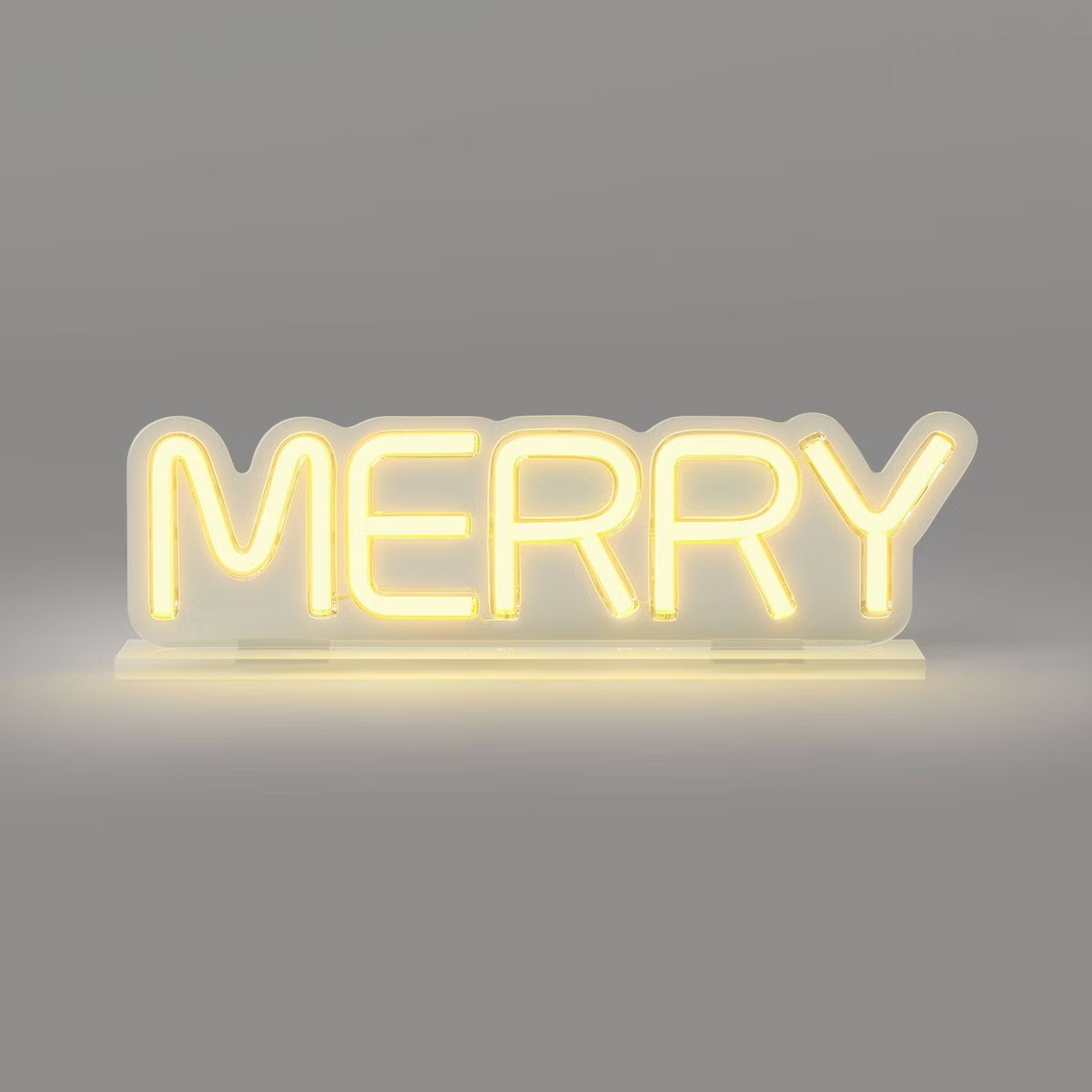 12.8"x3.75" Christmas Merry Neon Acrylic Stand USB Powered - Wondershop™ | Target