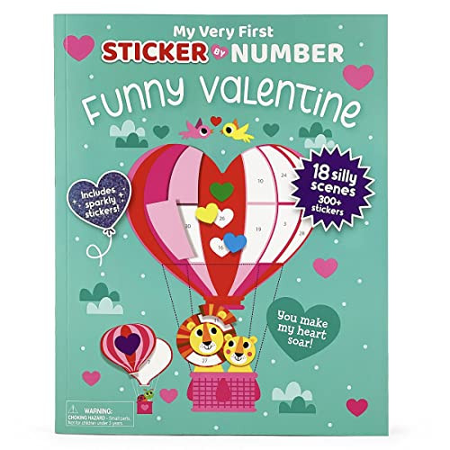 My Funny Valentine - My Very First Sticker by Number Activity Book for Kids, Includes Pull-Out Pages and 300 Stickers, Toddlers and Kids | Amazon (US)