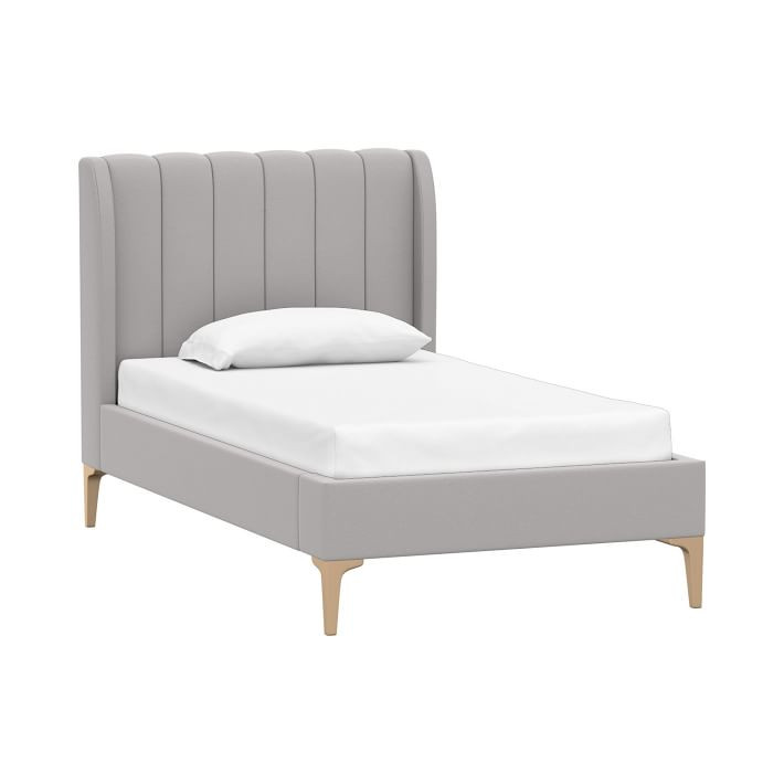 Avalon Channel Stitch Upholstered Bed | Pottery Barn Teen