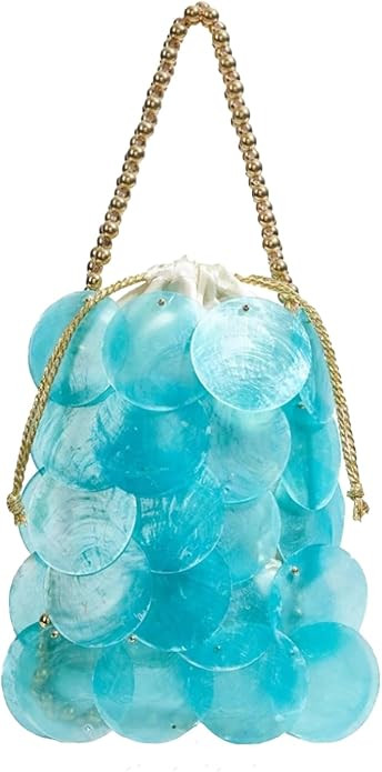 Women Fashion Shell Woven Handbag Chic Shell Beach Bag Beaded Chain bag for Summer Travel Beach P... | Amazon (US)