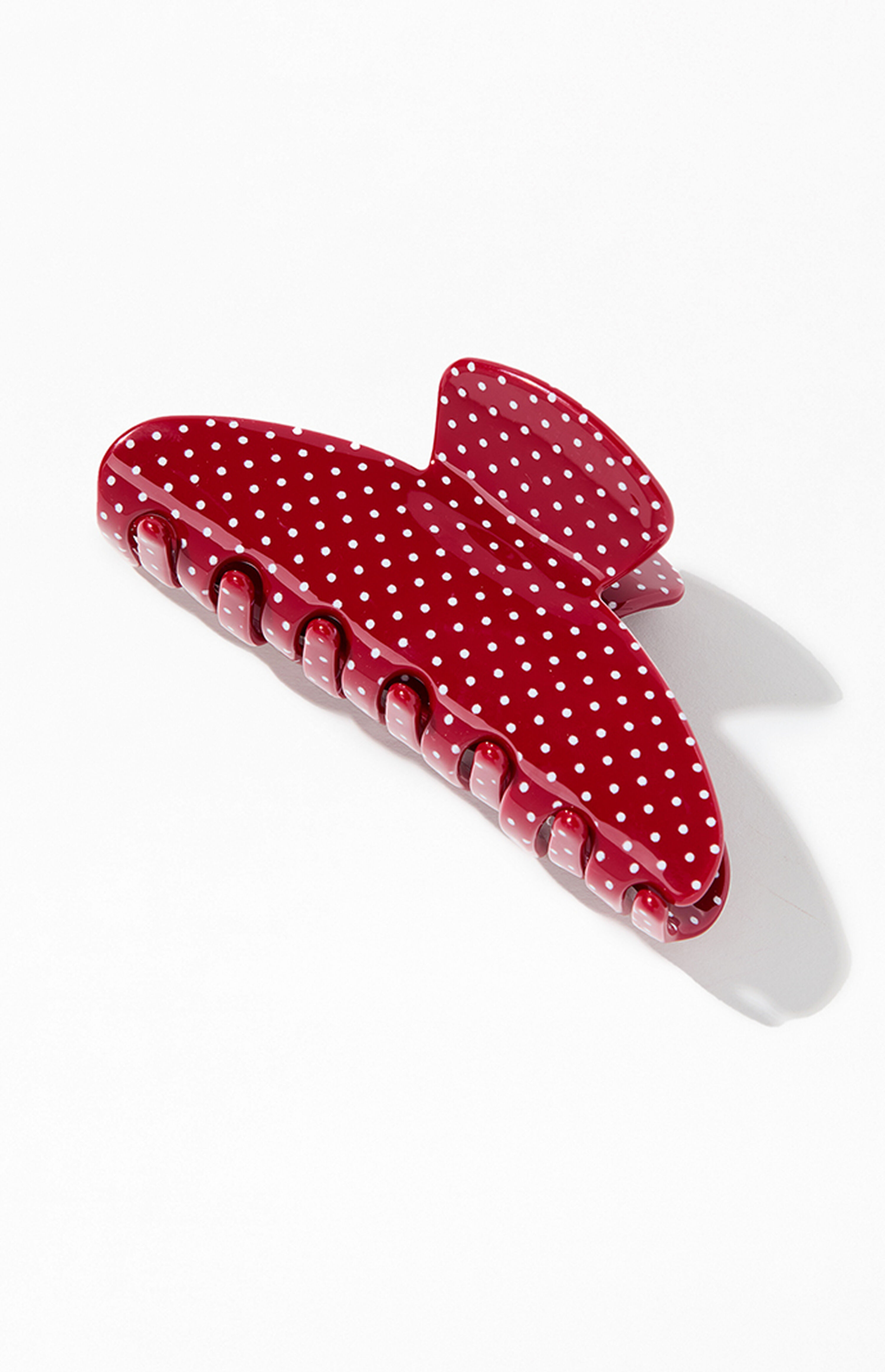 John Galt Red Polka Dot Hair Claw Clip | PacSun