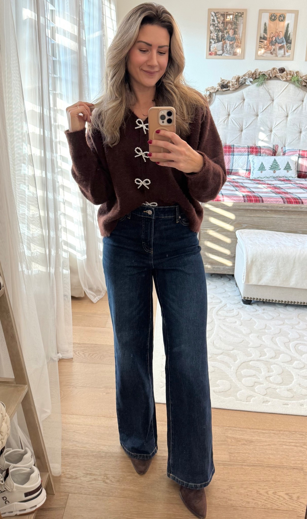 $20 Walmart jeans!! ✨ My new favorite pair of wide leg jeans that make your legs look SO long & lean! Structured & tailored fit, high waist and don’t give you a pancake butt! Comes in multiple washes too 🙌🏼

They run big so size down! I’m usually a 4 and I’m wearing a 2 - 5’4, 138lbs

Sweater & boots are from amazon ✨

#amazonoutfit #amazonfashion #amazonstyle #holidaysweater #falloutfits #fallfashion #casualholidayoutfit #bowsweater #walmartjeans #walmartstyle #datenightoutfit #familyphotooutfits #falltrends #winteroutfits #momstyle #momfashion #falloutfitideas #holidaystyle #widelegjeans #jeansoutfit #holidayoutfit #christmasoutfit #LTKStyleTip #walmartfashion #winterfashion #winterstyle 


#LTKHoliday #LTKSeasonal #LTKFindsUnder50