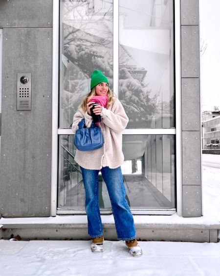 Blonde girl in daily street style wearing color. #colorfuloutfit #colorfulstyle #colorfulfashion #colorfullooks #fashionfun #cutewinteroutfit #winterfashion2023 #winterlookbook #fitcheck #dailylooks #dailylookbook #contentcreator #microinfluencer #discoverunder20k