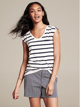 Luxe-Touch Striped Chest-Pocket Tee | Banana Republic US