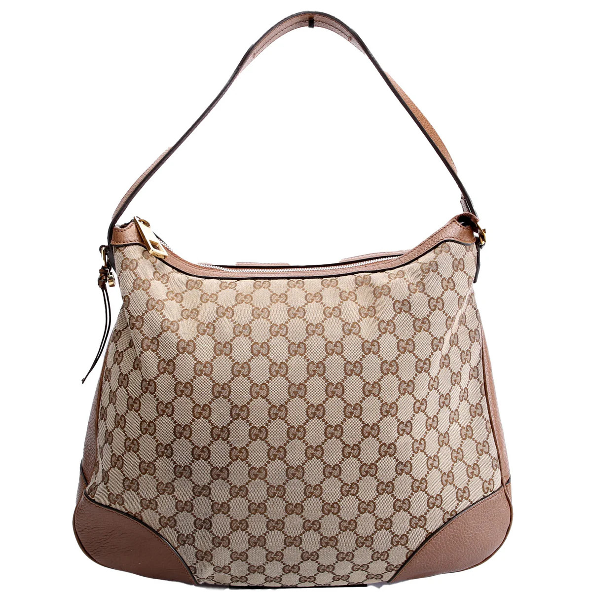 449244 GG Canvas Bree Hobo Tan/Brown | Keeks Designer Handbags
