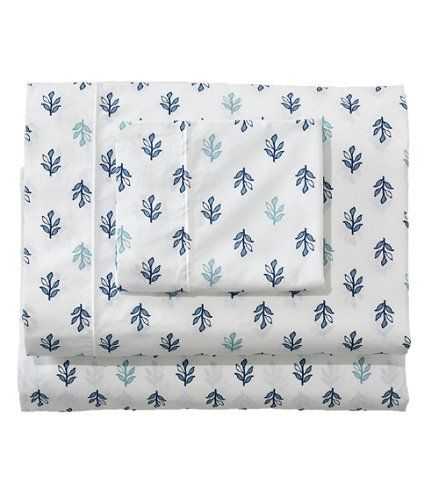 Sunwashed Percale Sheet Collection, Leaf Print | L.L. Bean