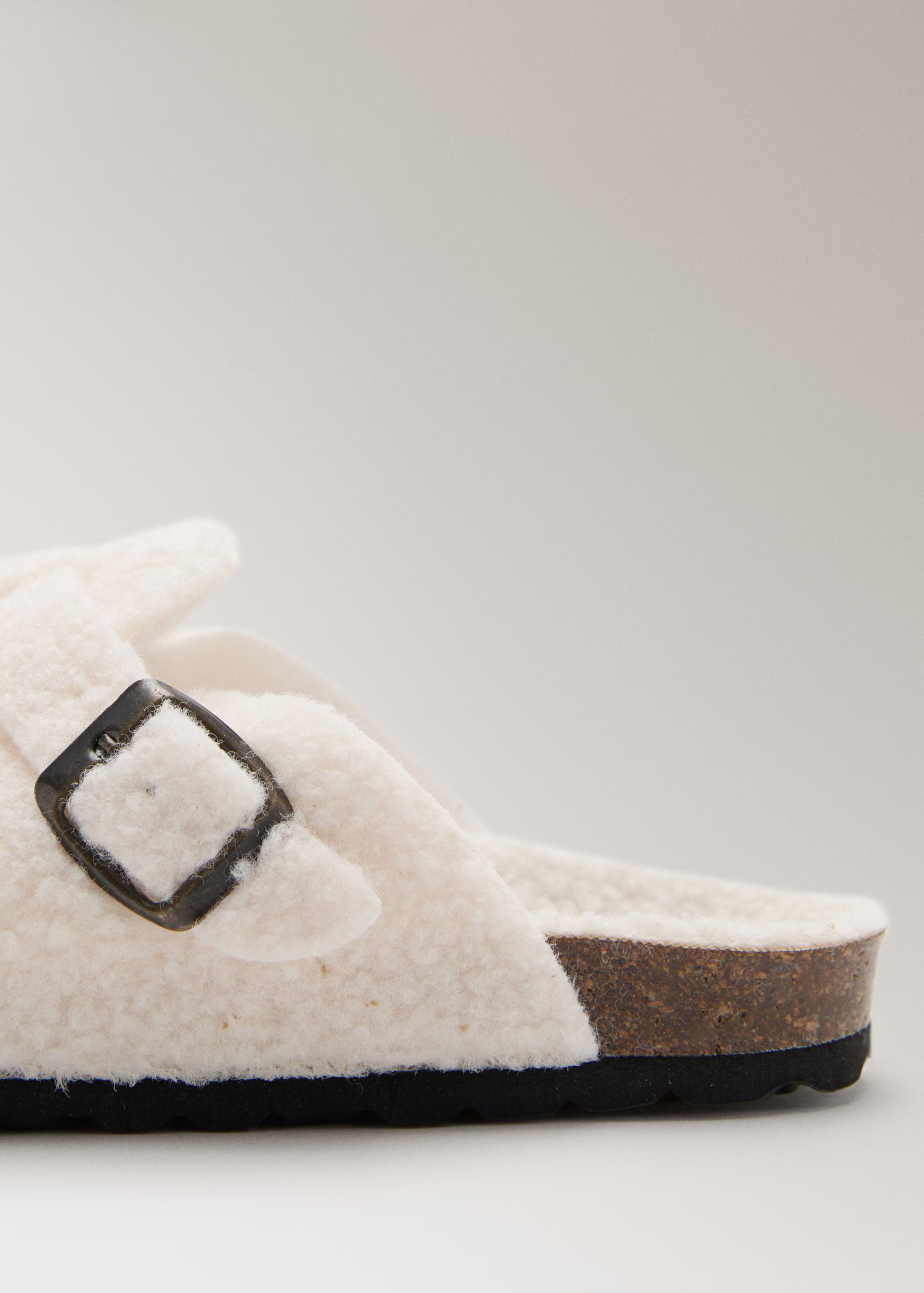 Faux-shearling clogs | MANGO (UK)