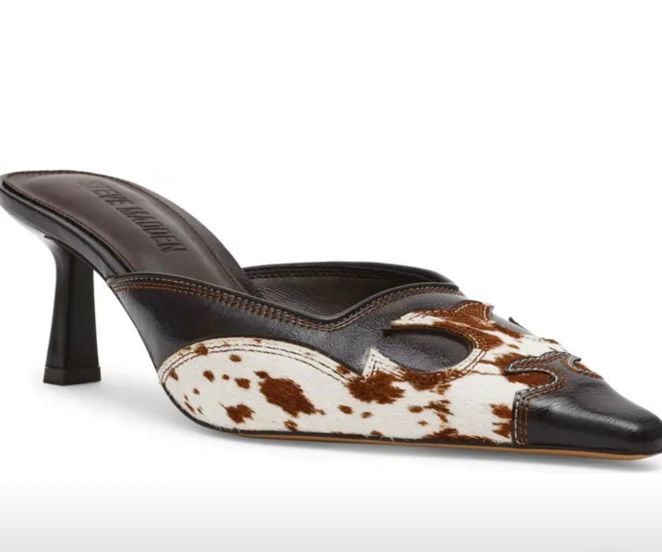 My favorite shoe right now. Perfect fall kitten heel mule. Cow print  

#LTKShoeCrush #LTKFindsUnder100 #LTKSeasonal