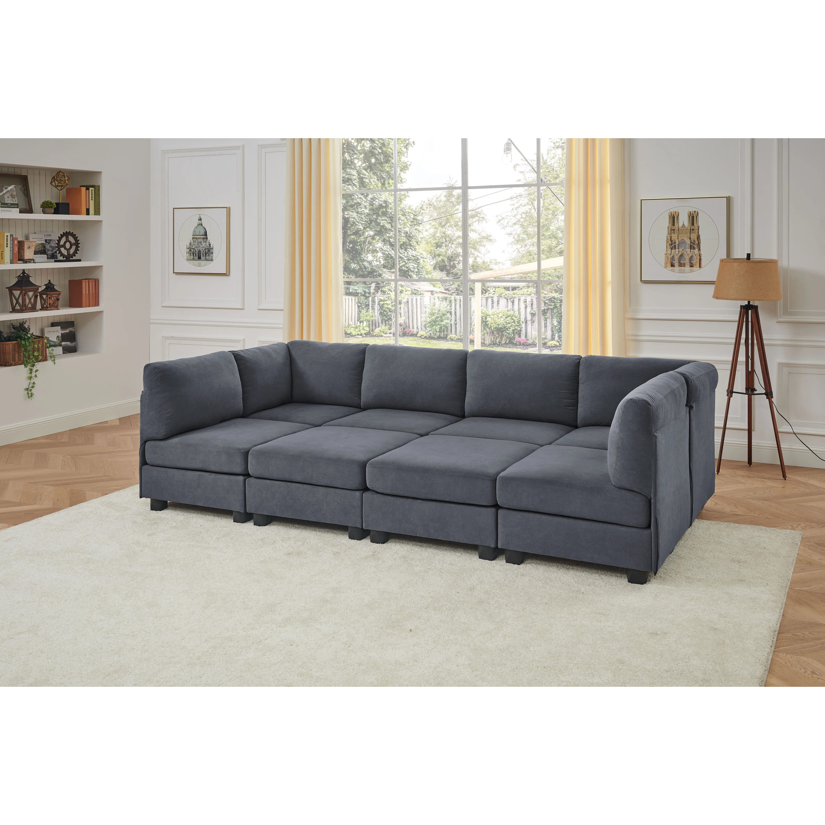 Dawnelle 120" Wide Symmetrical Modular Sectional with Ottoman | Wayfair North America
