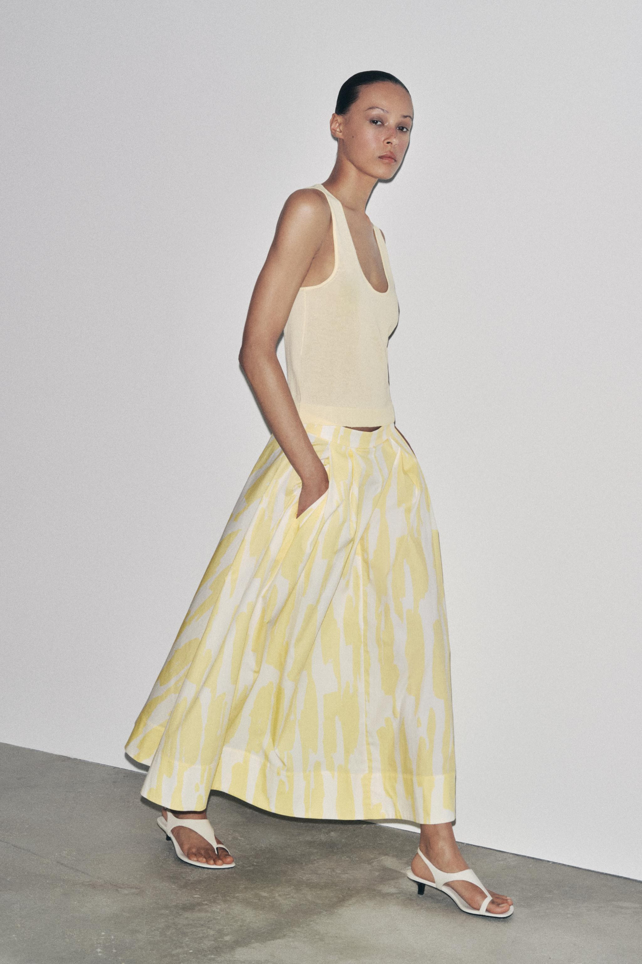 ZW COLLECTION PRINTED MIDI SKIRT | Zara UK