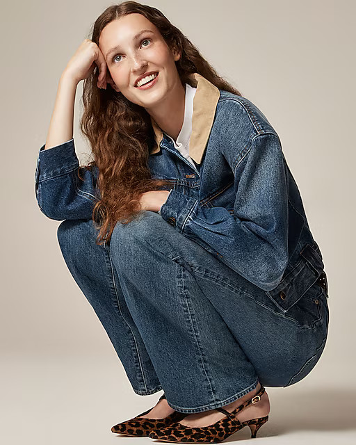 Robin slingback kitten heels in printed calf hair | J. Crew US