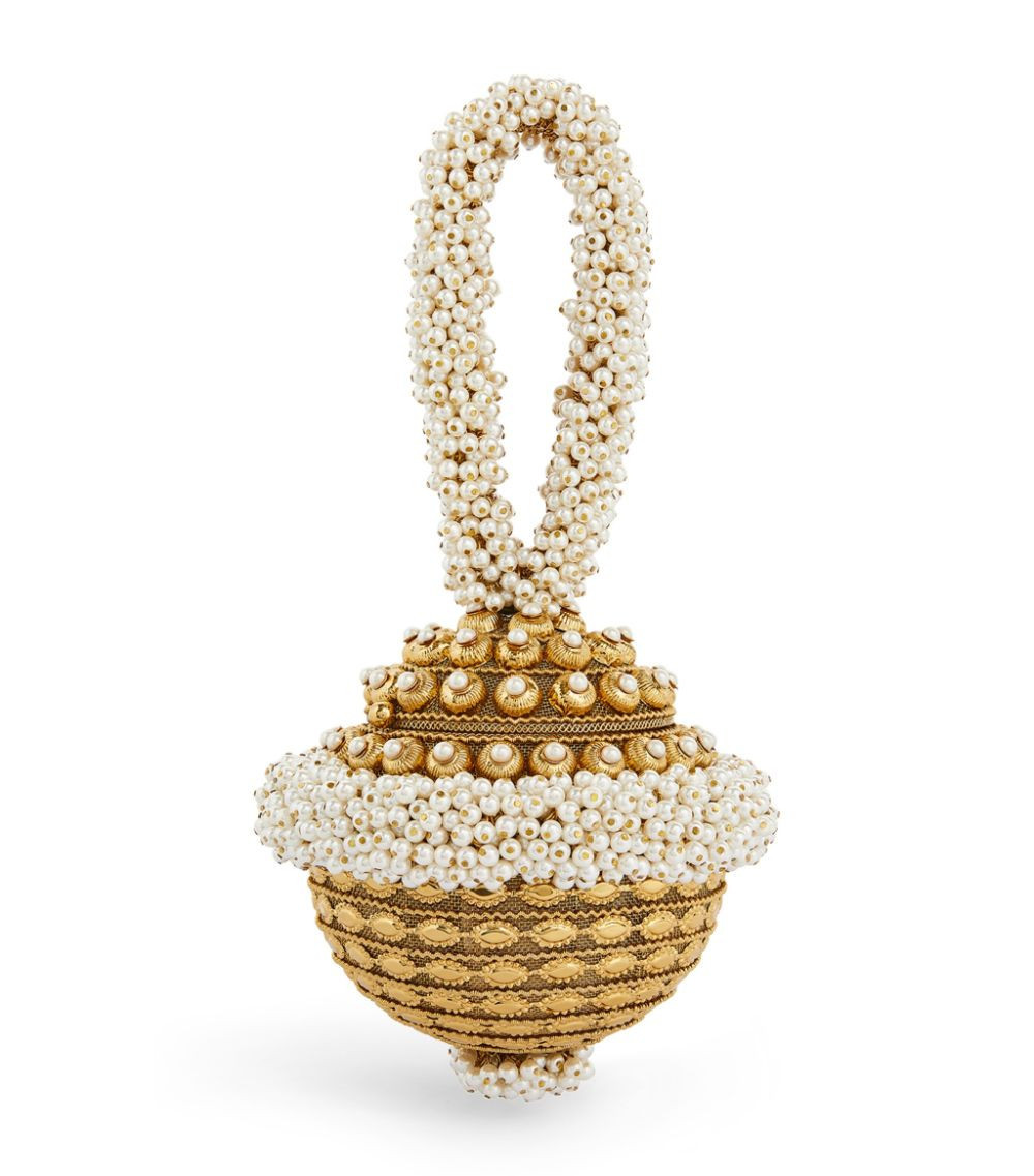 Simmi Pearl Top-Handle Bag | Harrods