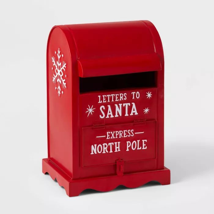 Letters to Santa Standing Metal Mailbox Red - Wondershop™ | Target
