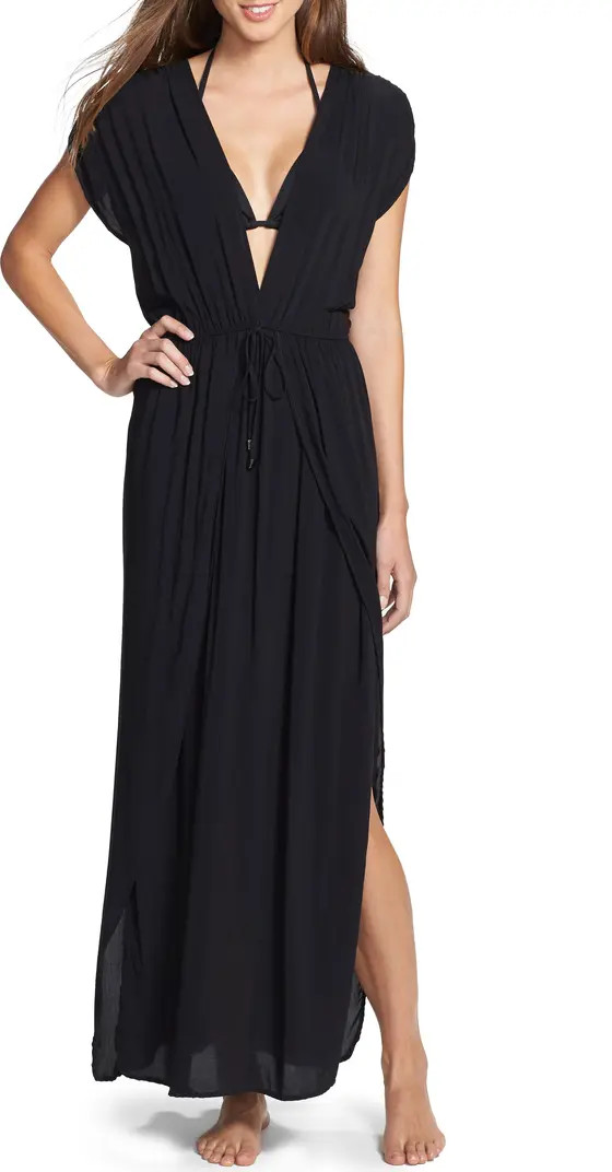 Deep V-Neck Cover-Up Maxi Dress | Nordstrom