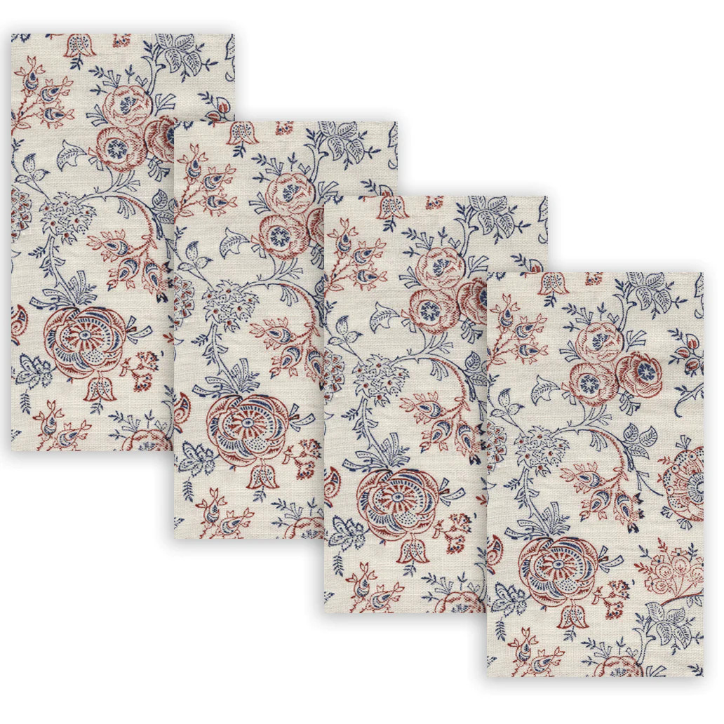 Block Print Linen Napkin (20") | Fete Home LLC