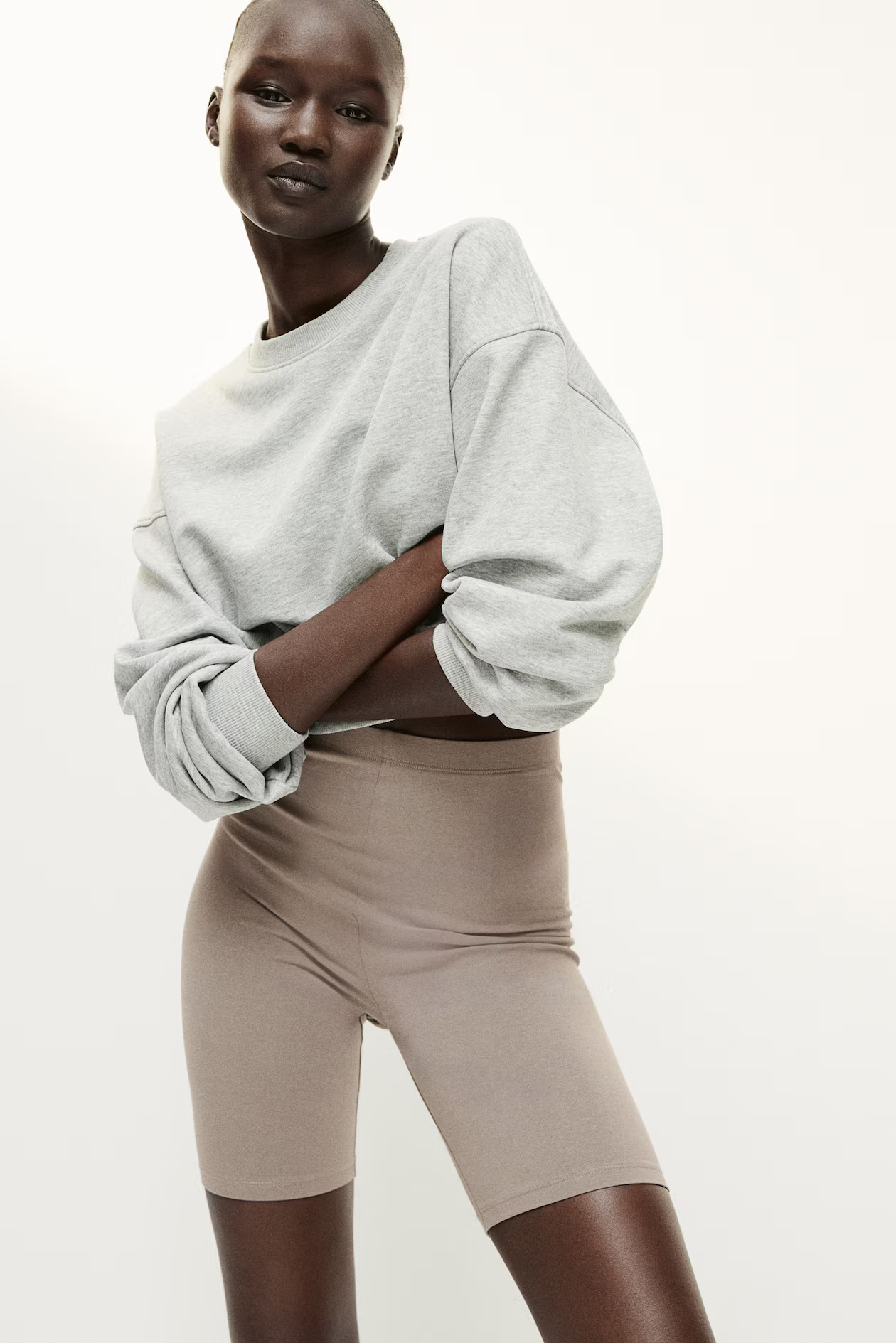 Fietsshort - Taupe - DAMES | H&M NL | H&M (DE, AT, CH, NL, FI)