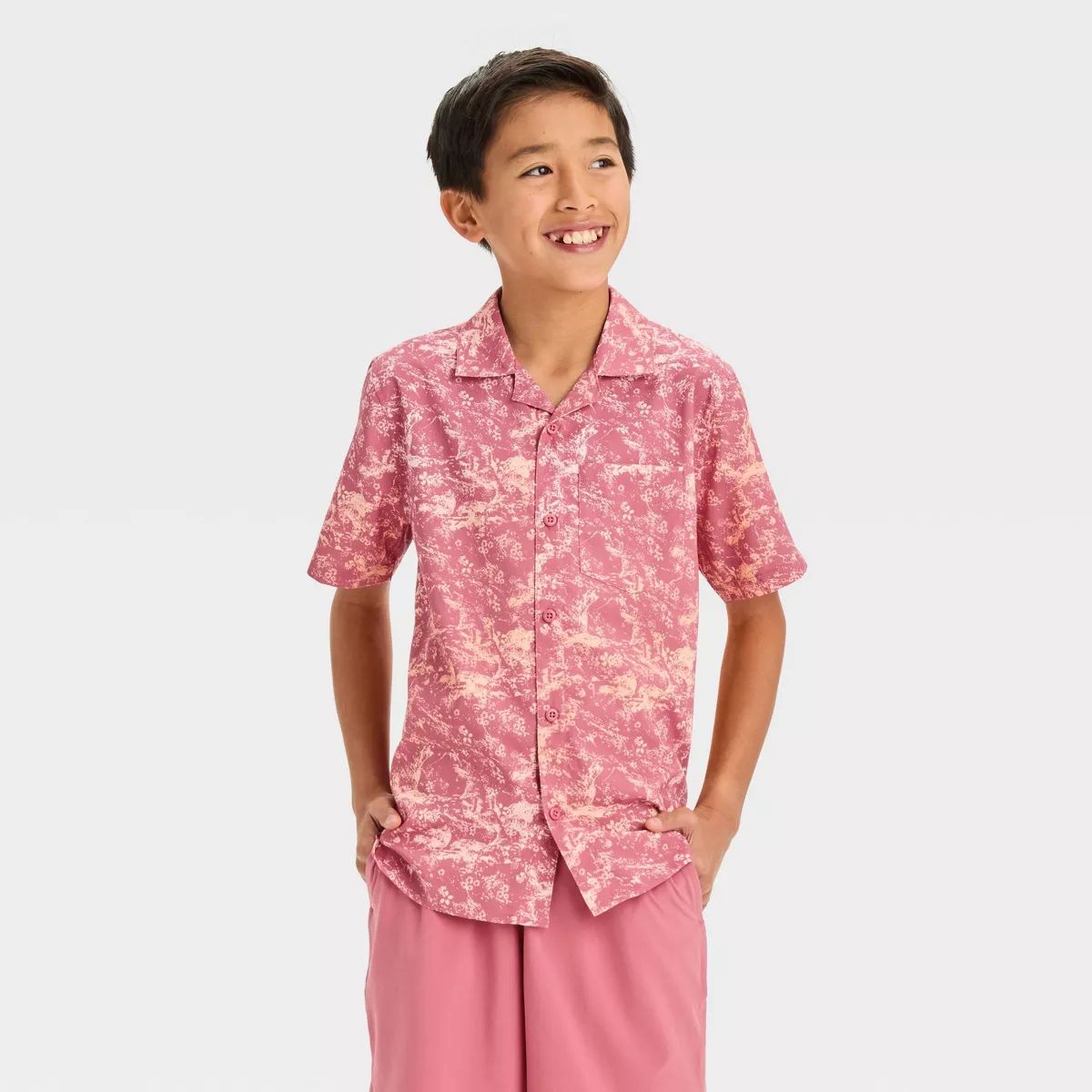 Boys' Printed Woven Shirt - All In Motion™ | Target