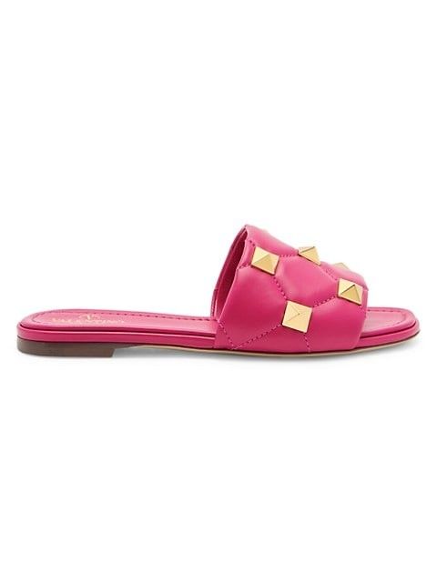 Rockstud Leather Slides - Valentino Sandals  | Saks Fifth Avenue