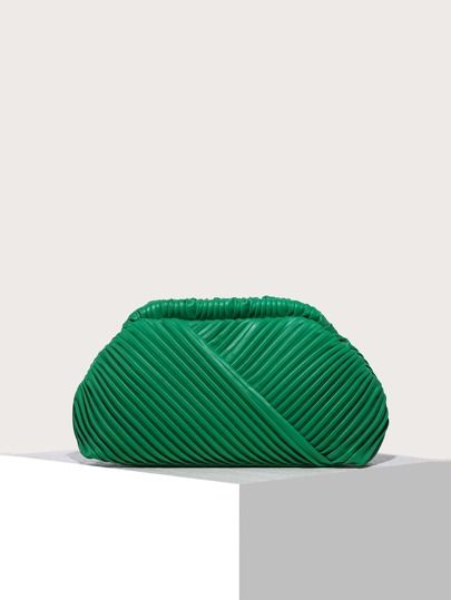 Minimalist Ruched Detail Clutch Bag | SHEIN