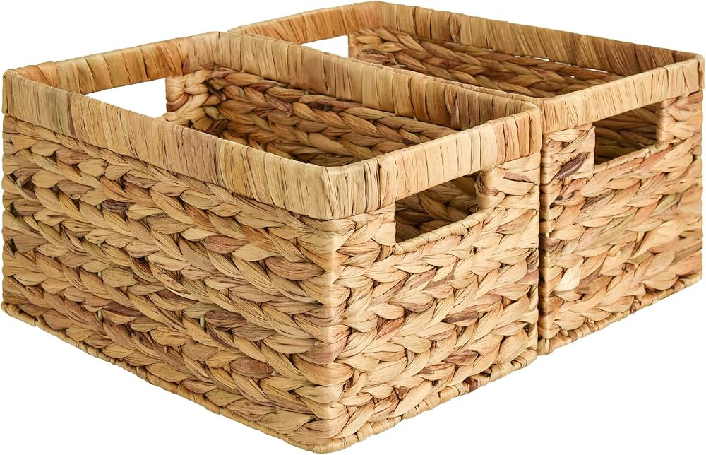 StorageWorks Wicker Basket, Baskets for Organizing, Storage Basket with Built-in Handles, Water H... | Amazon (US)