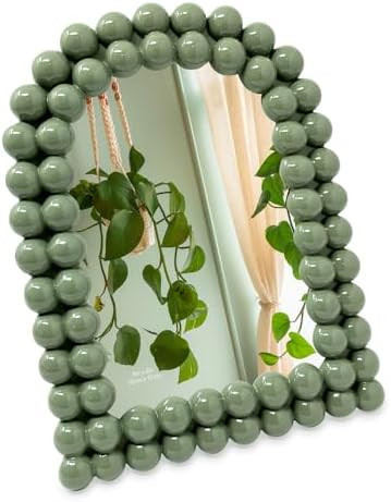 Isaac Jacobs 4x6 Glossy Rosemary Green Double Bauble Arch Photo Frame with Black Fabric Easel, Ta... | Amazon (US)