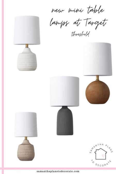 New mini table lamps at Target for $12! Perfect for a nursery, side table, or night stand. 


Target finds
Table lamp
Desk lamp
Small lamp 
Nursery 
Guest room 



#LTKfamily #LTKunder50 #LTKhome