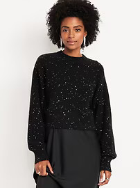 SoSoft Crew-Neck Sequin Sweater | Old Navy (US)