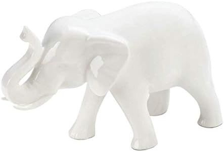 Sleek White Ceramic Elephant 7.25x3x4.75 | Amazon (US)