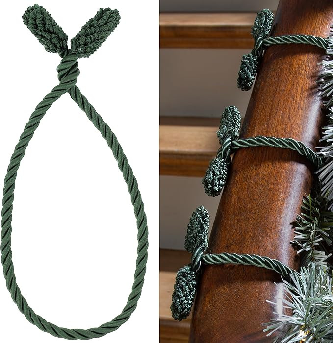 Haute Decor Decorative Twist Ties, 6 Pack, 16 inches (Green) - Hang Garland, Lights, Decorations | Amazon (US)