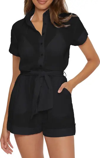 Becca Cabana Semisheer Cover-Up Romper | Nordstrom | Nordstrom