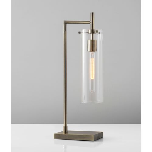 Zenon Table Lamp, Antiqued Brass | One Kings Lane