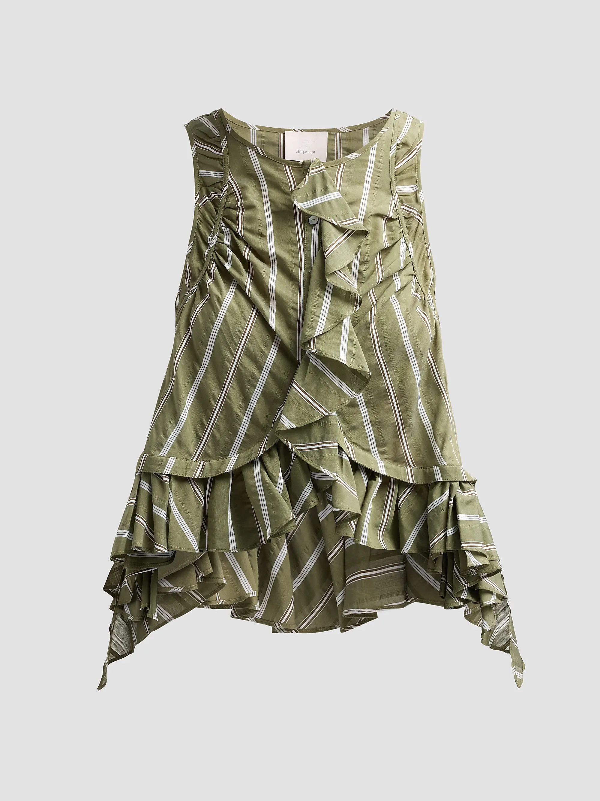 Azura Striped Ruffled Sleeveless Top | Saks Fifth Avenue