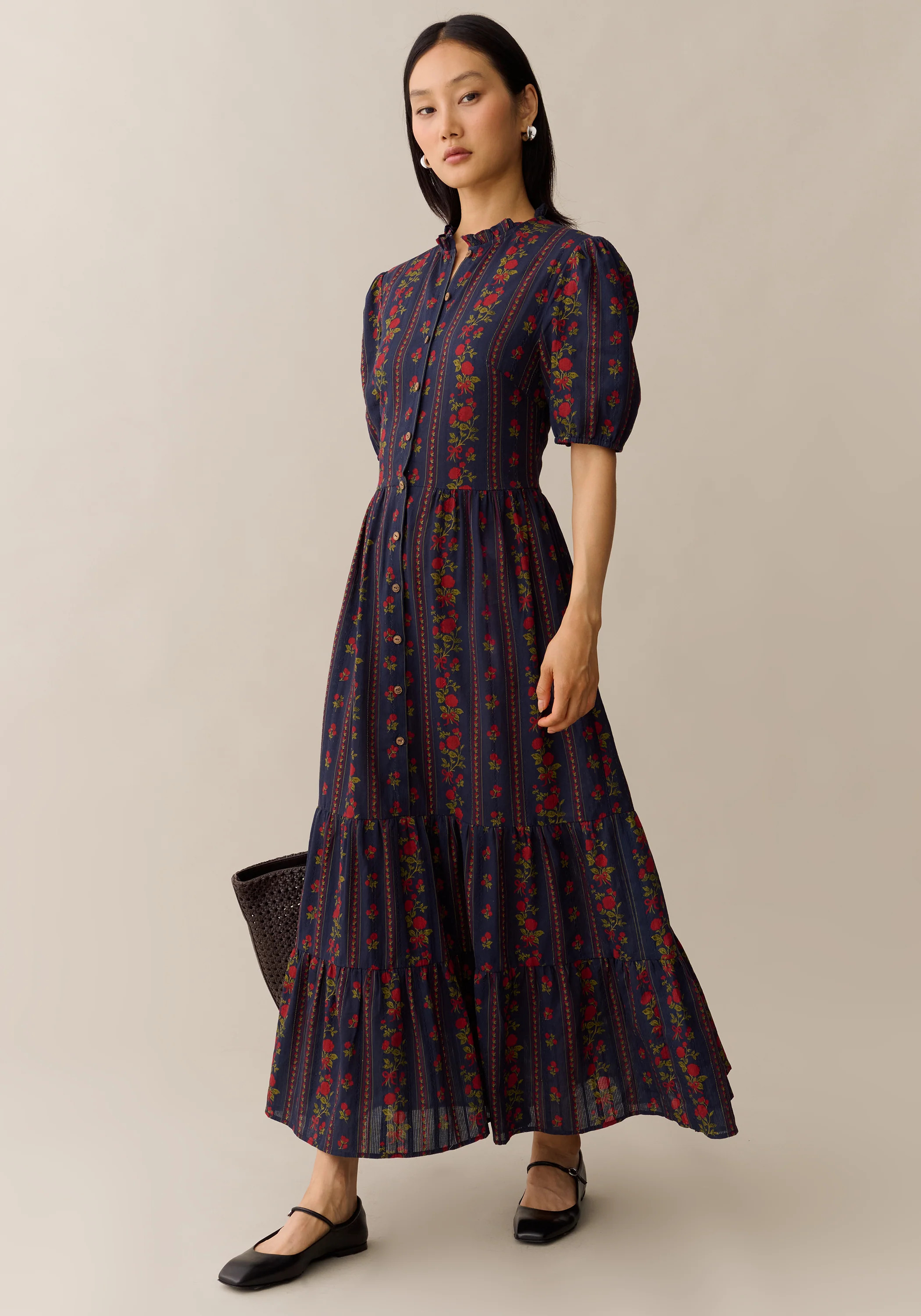 Evelina Cotton Dress - SCARLET VINE / 4 | Few Moda