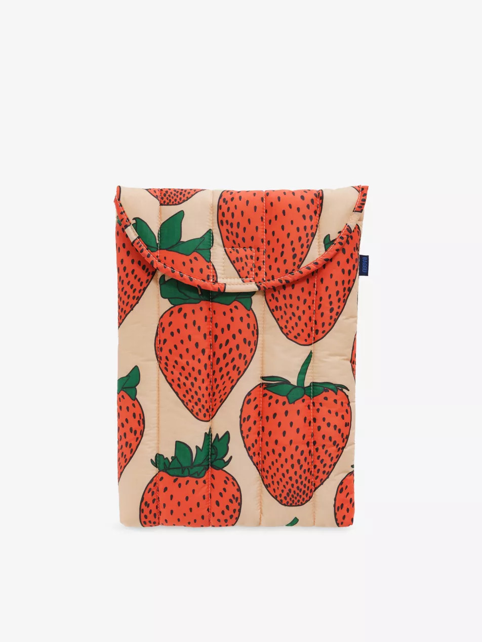 "Strawberry Puffy Woven 13/14"" Laptop Case" | Selfridges