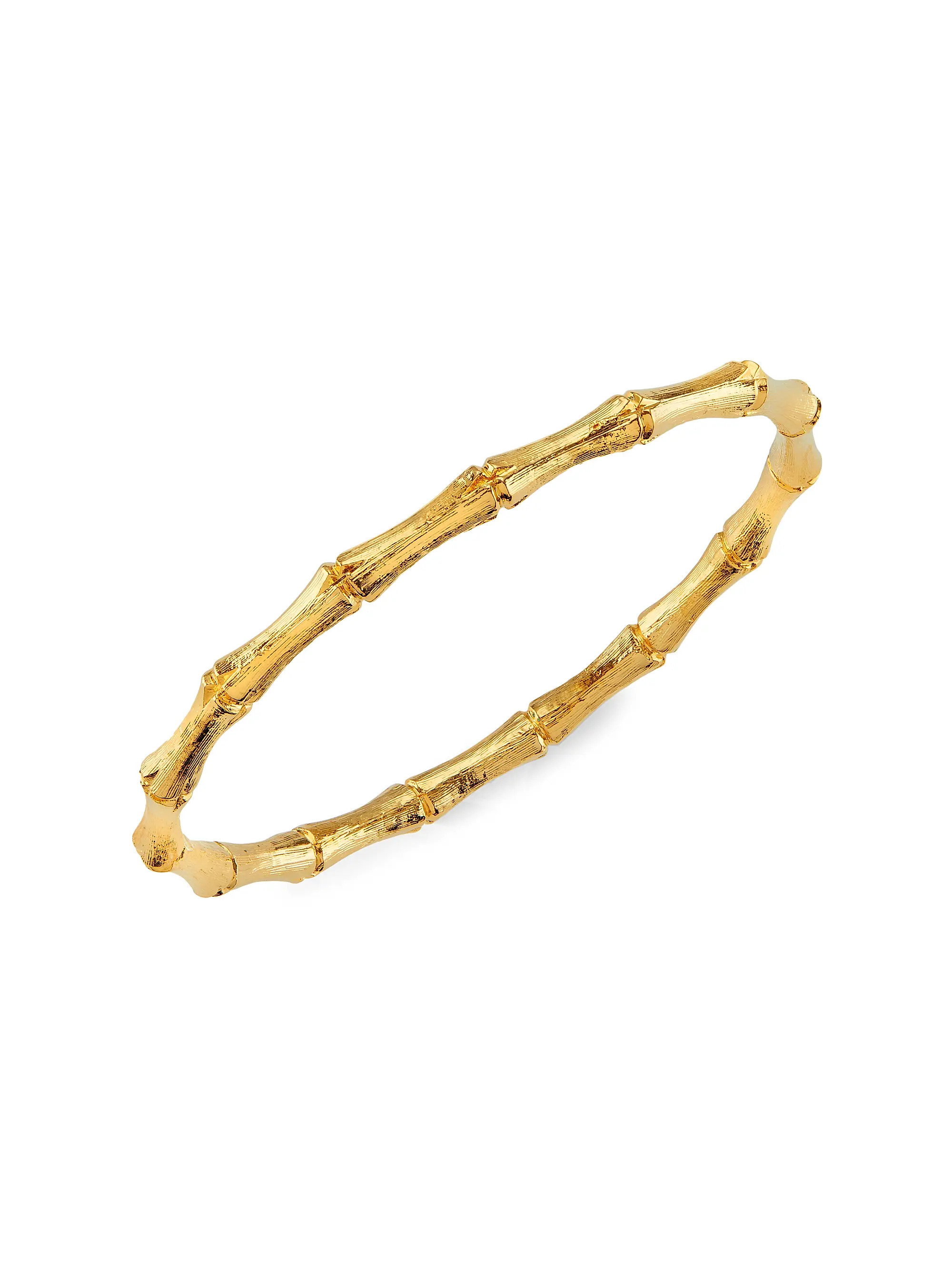 22K-Gold-Plated Bamboo Bangle | Saks Fifth Avenue
